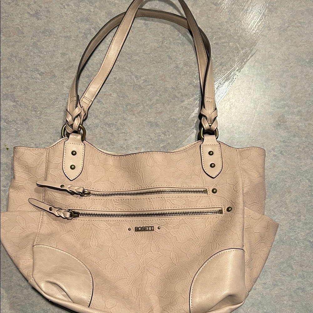 Rosetti Embossed Floral Shoulder Bag in blush